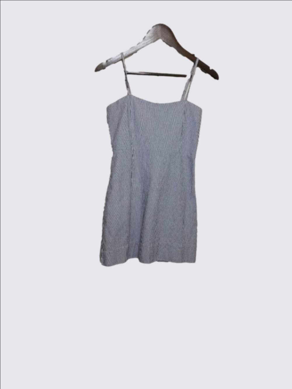 Women's Brandy Melville Mini Dress S White Navy Blue Striped